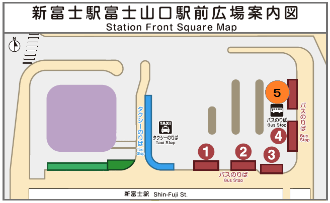 新富士駅登山用マップ