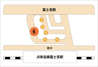 富士宮駅からのバス乗降場所